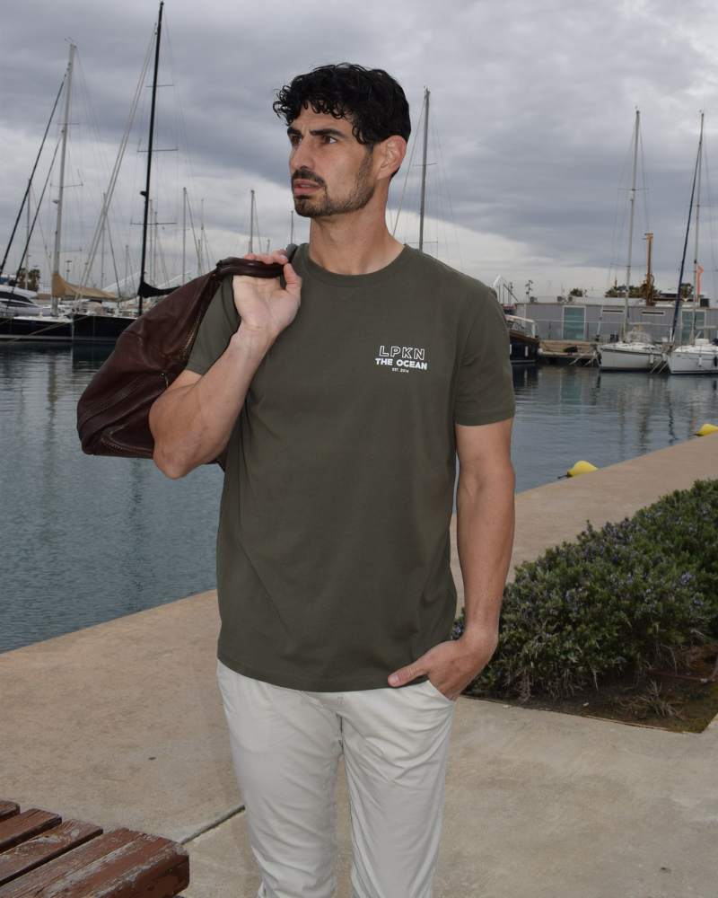 CAMISETA THE OCEAN CAQUI