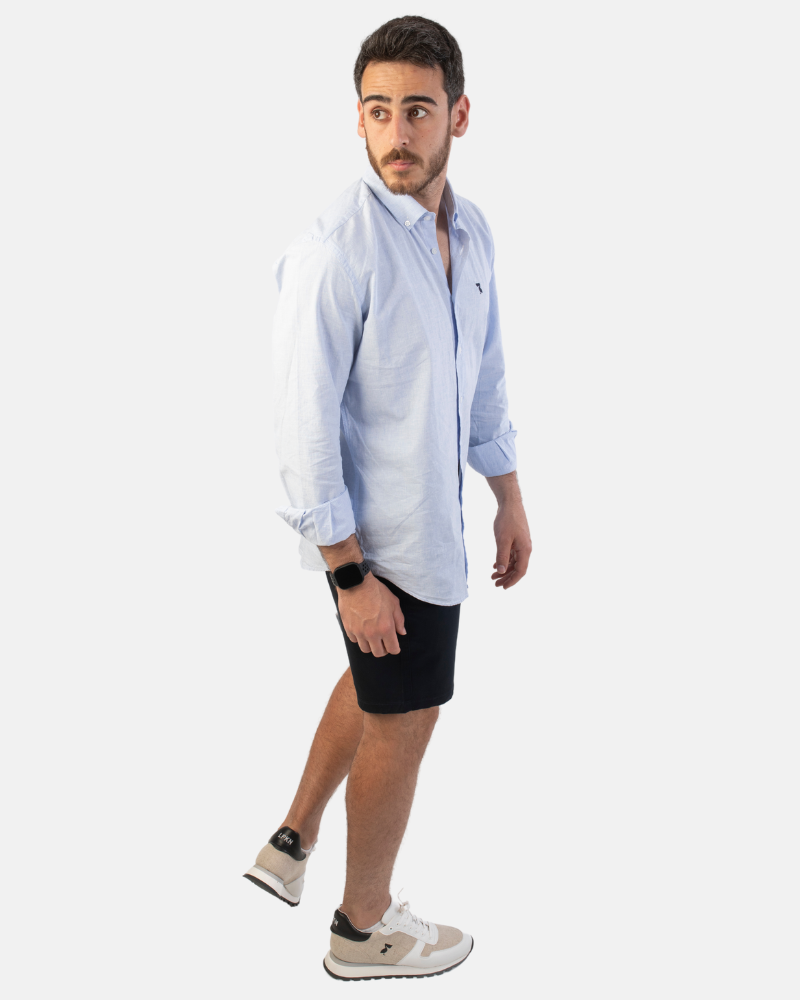 CAMISA DE LINO AZUL CLARO