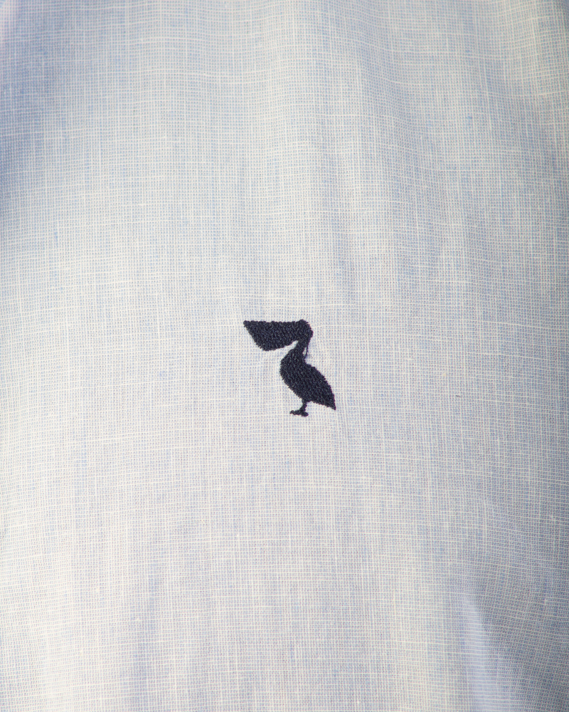 CAMISA DE LINO AZUL CLARO