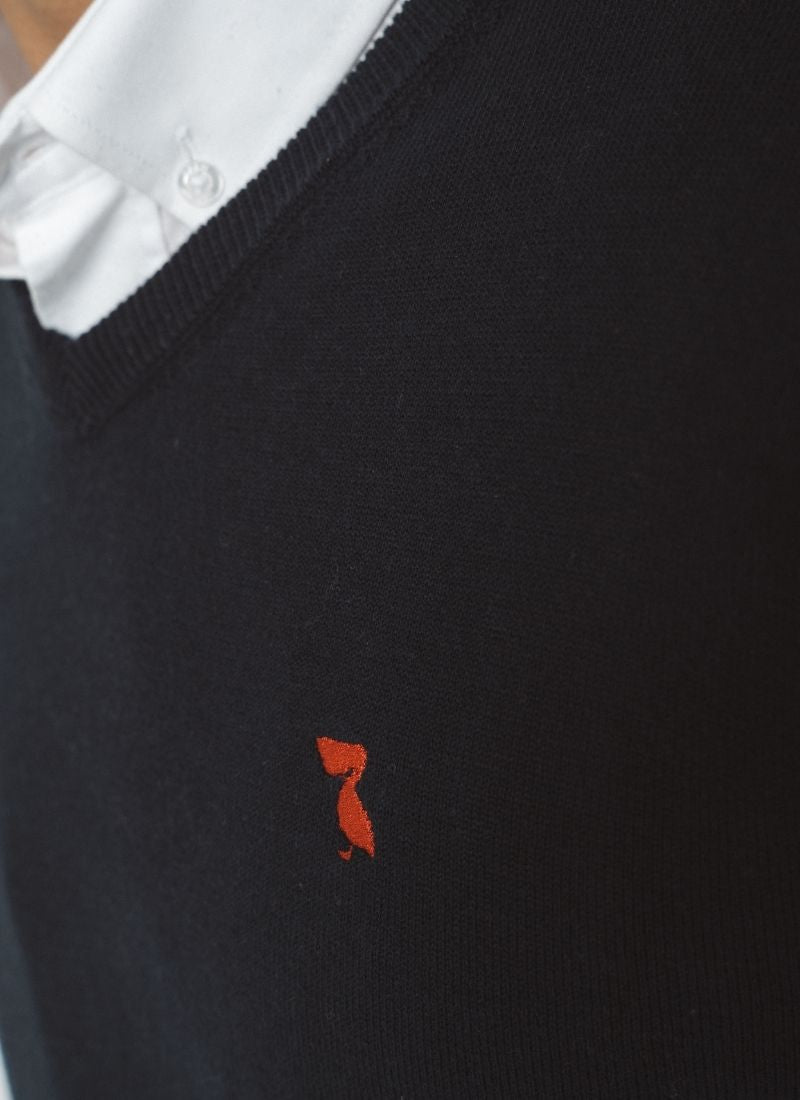 JERSEY CUELLO DE PICO AZUL OSCURO