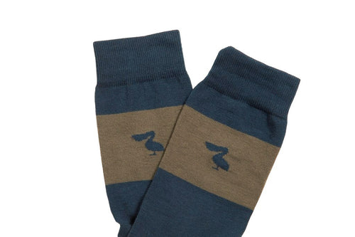 CALCETINES AZUL BANDA VERDE