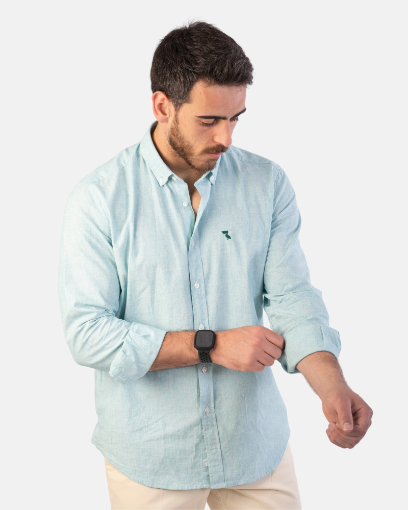 CAMISA DE LINO VERDE