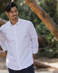 CAMISA BLANCA PELICANO AZUL CIELO
