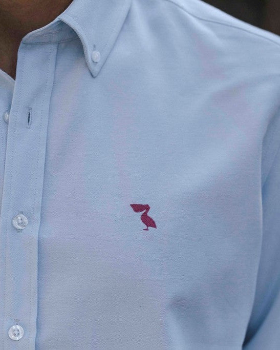 CAMISA OXFORD PELÍCANO BURDEOS