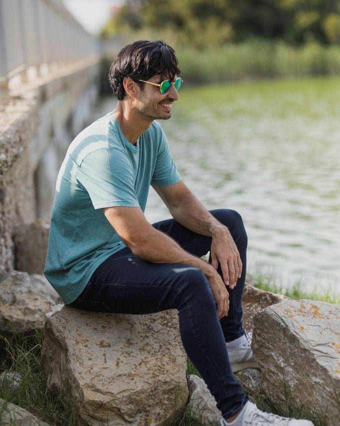 CAMISETA PLAIN GREENY BLUE