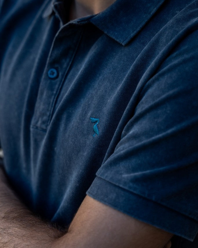 POLO VINTAGE AZUL GRISÁCEO
