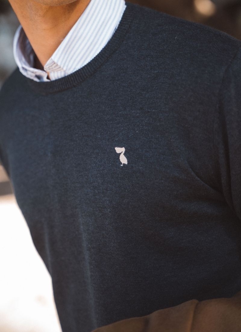 JERSEY CUELLO REDONDO AZUL