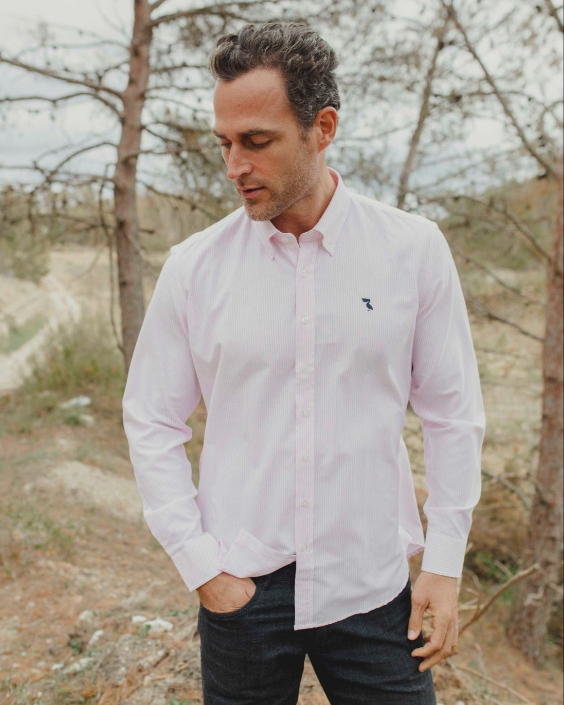 CAMISA RAYAS ROSA
