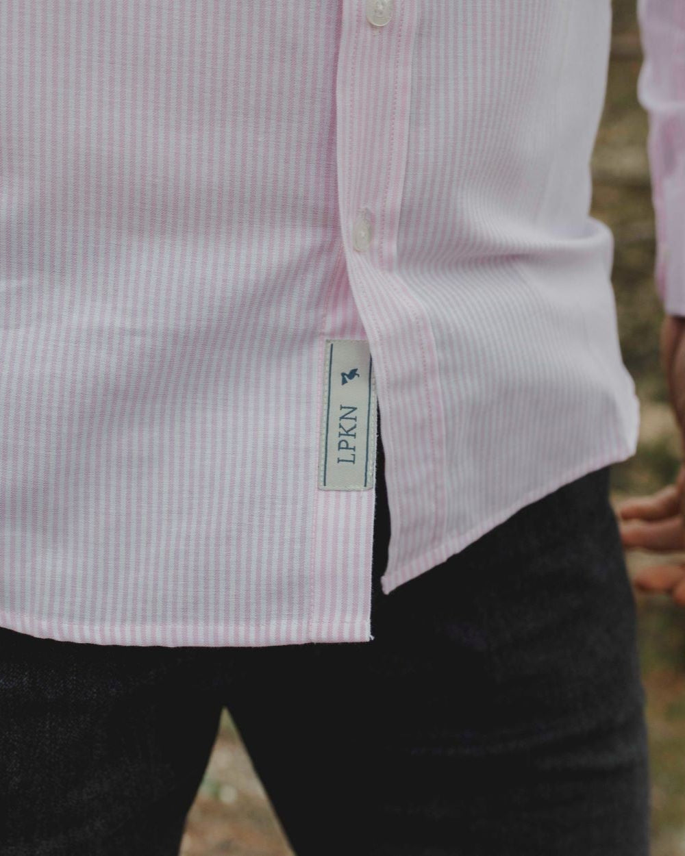 CAMISA RAYAS ROSA