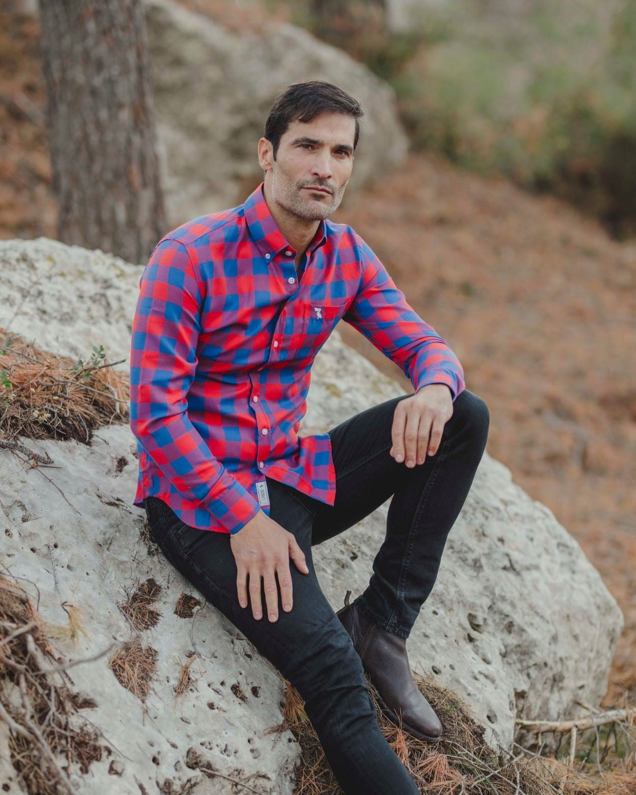 CAMISA CUADROS ROJO Y AZUL
