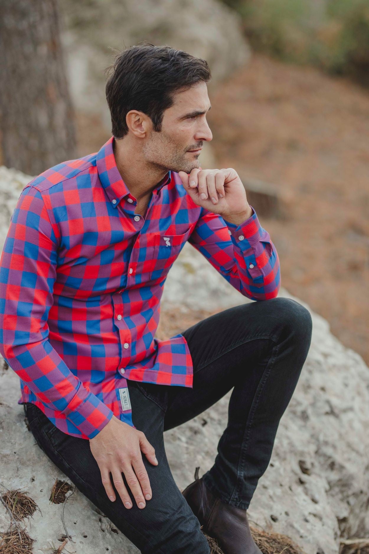 CAMISA CUADROS ROJO Y AZUL