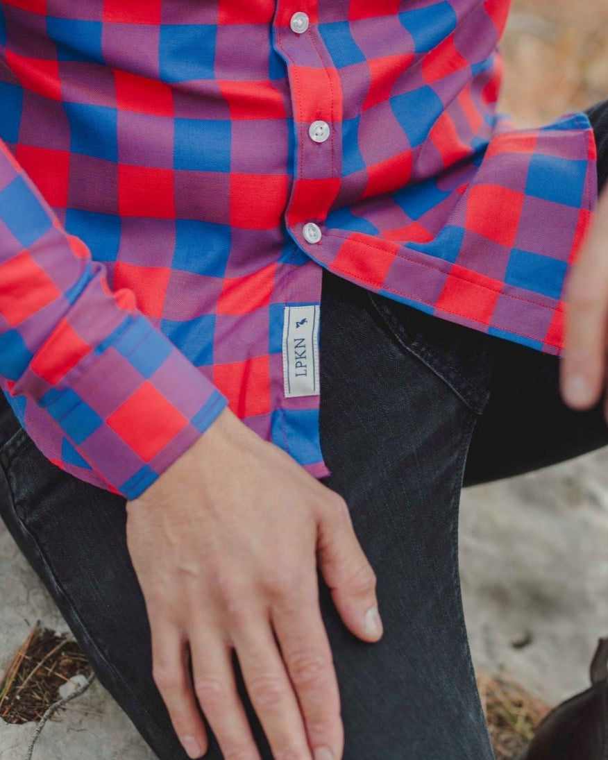 CAMISA CUADROS ROJO Y AZUL