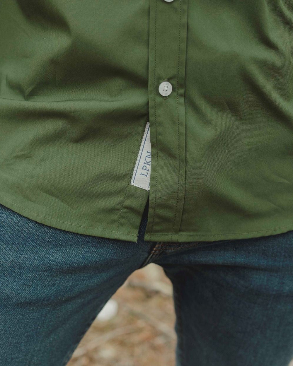 CAMISA VERDE MILITAR PELÍCANO AZUL