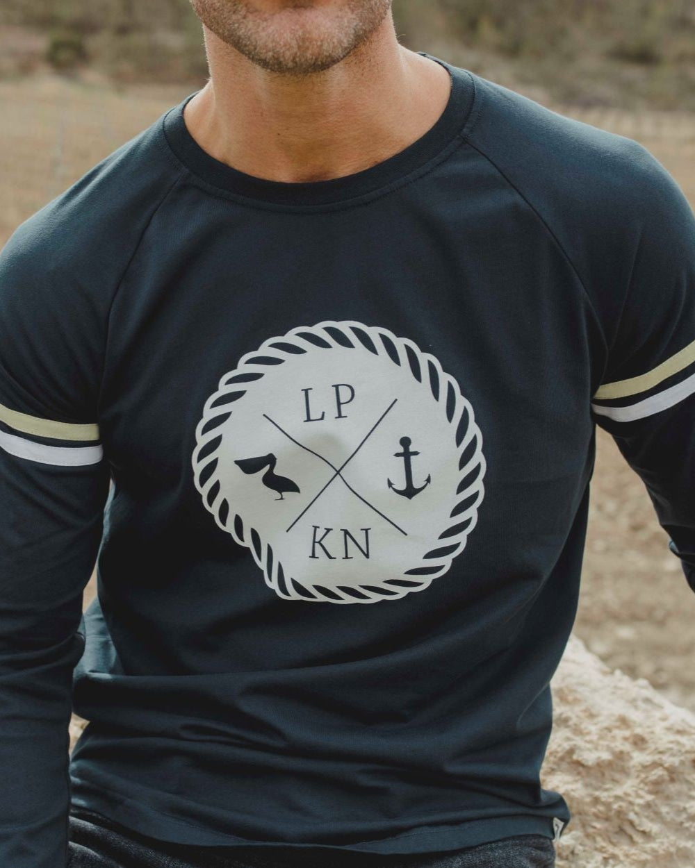 CAMISETA LARGA SAILOR AZUL MARINO