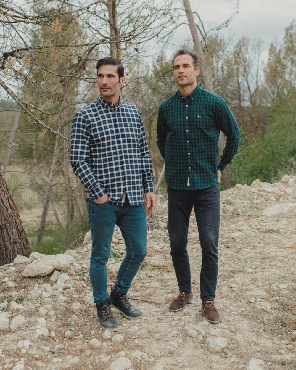 CAMISA CUADROS AZUL Y BLANCO