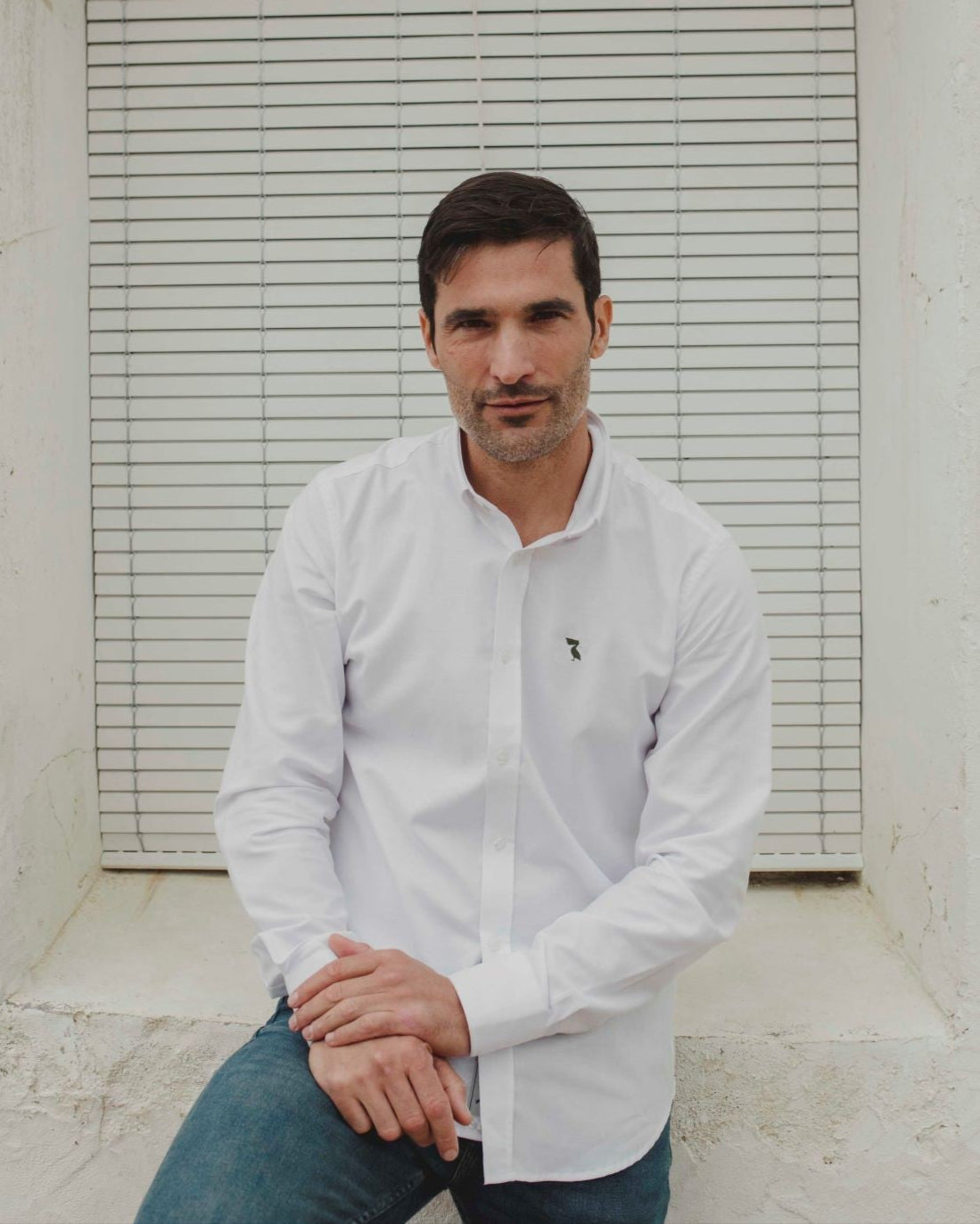 CAMISA BLANCA PELÍCANO CAQUI