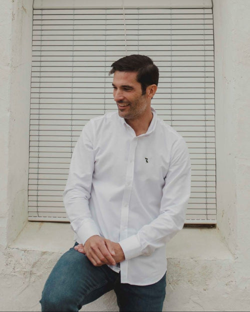 CAMISA BLANCA PELÍCANO CAQUI