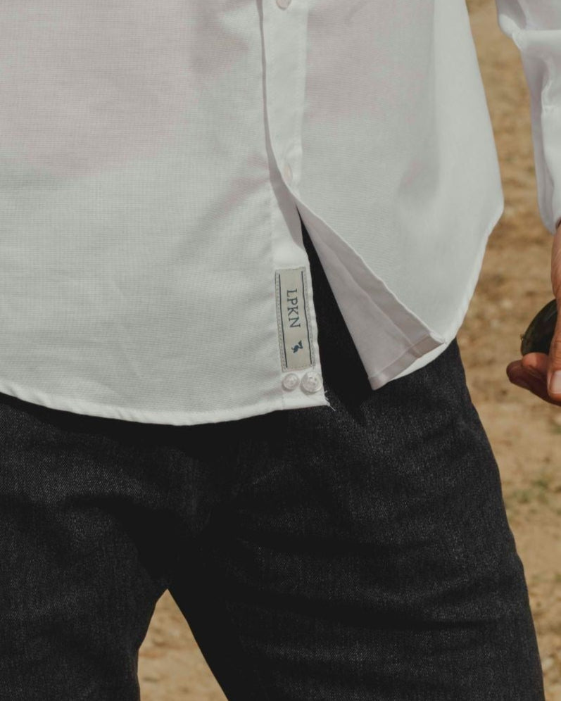 CAMISA BLANCA PELÍCANO CAQUI