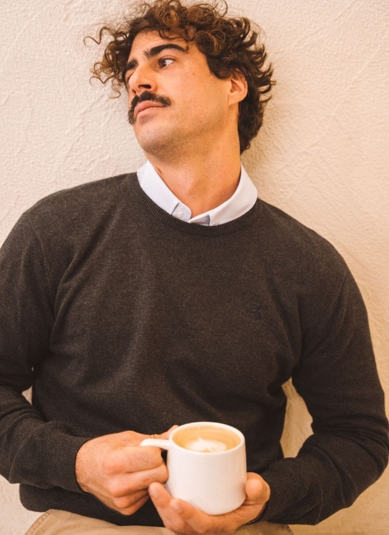 JERSEY CUELLO REDONDO GRIS