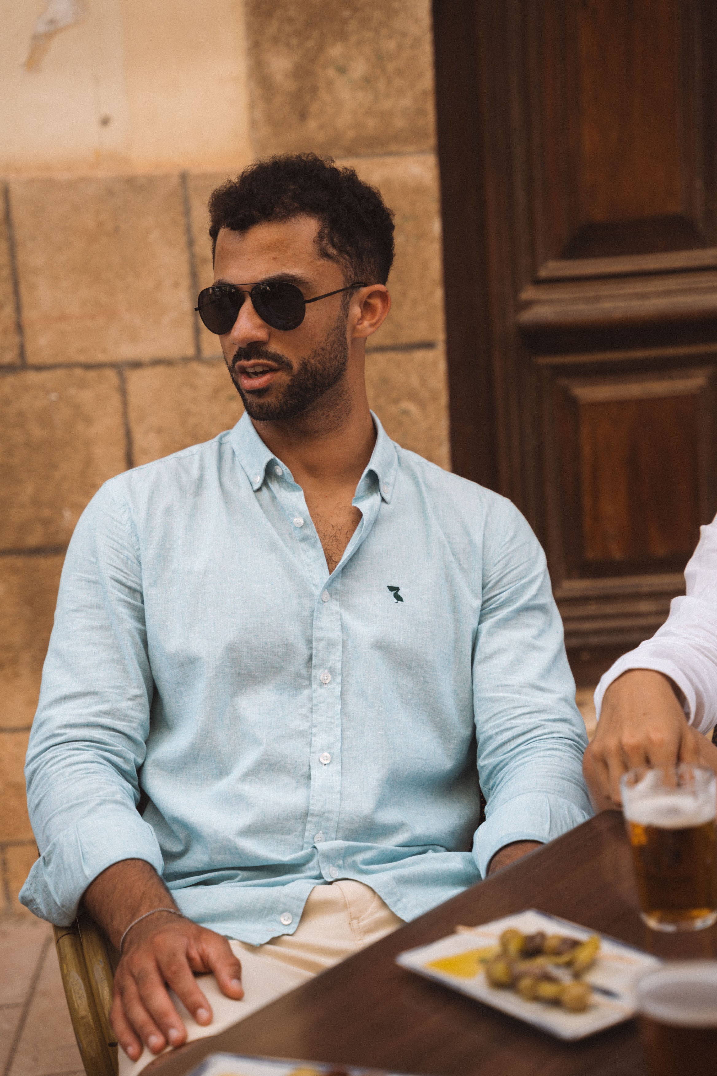 CAMISA DE LINO VERDE