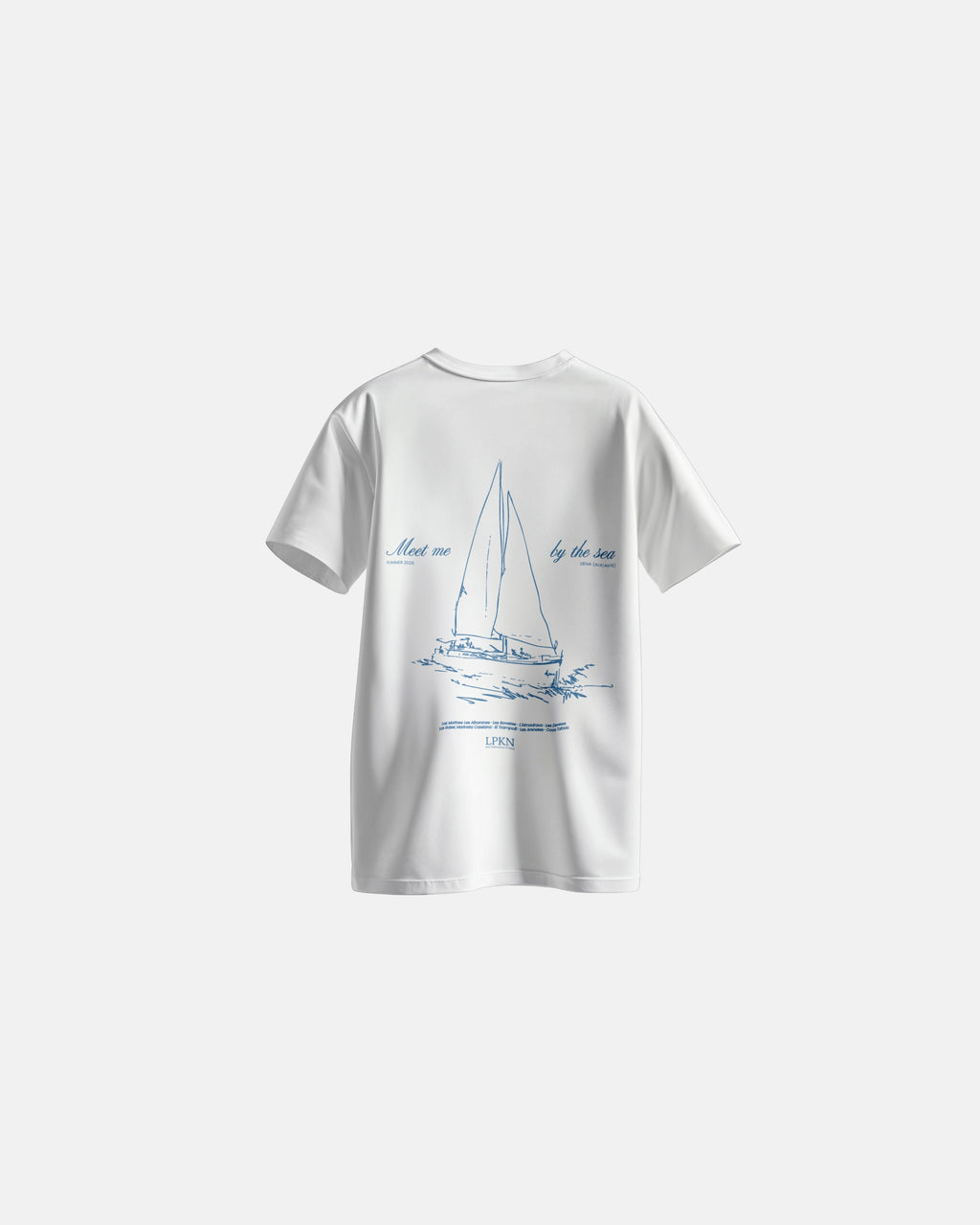 CAMISETA MEET ME BY THE SEA BLANCA