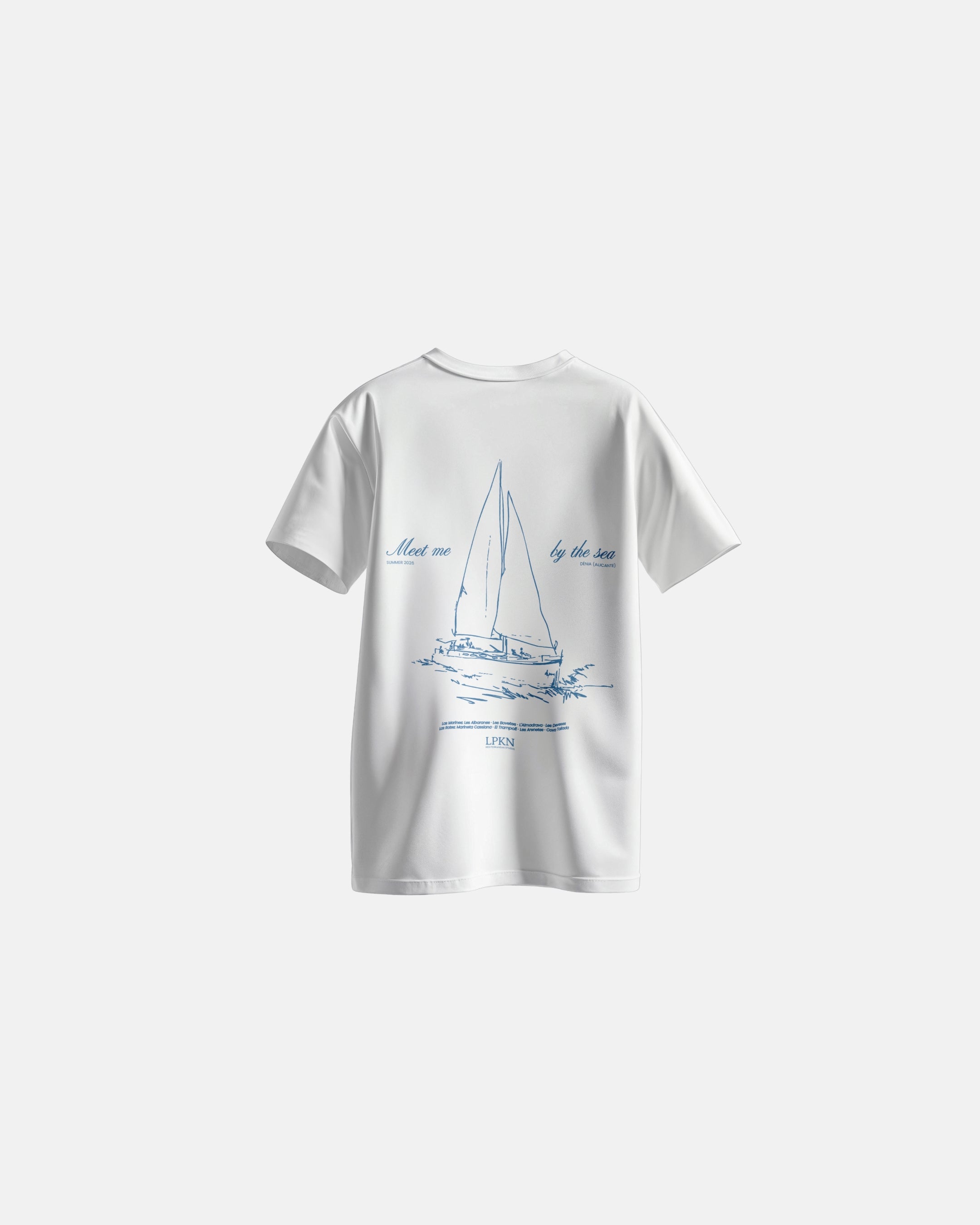 CAMISETA MEET ME BY THE SEA BLANCA