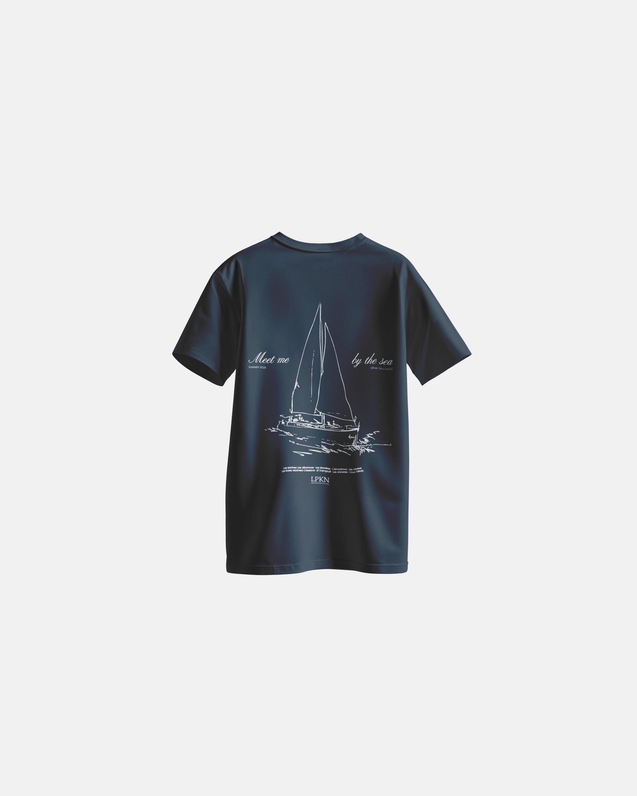 CAMISETA MEET ME BY THE SEA NAVY