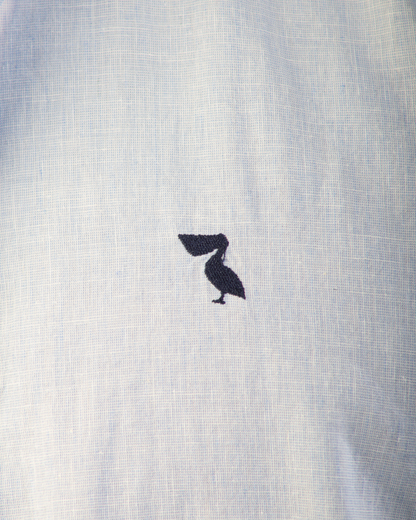 CAMISA DE LINO AZUL CLARO