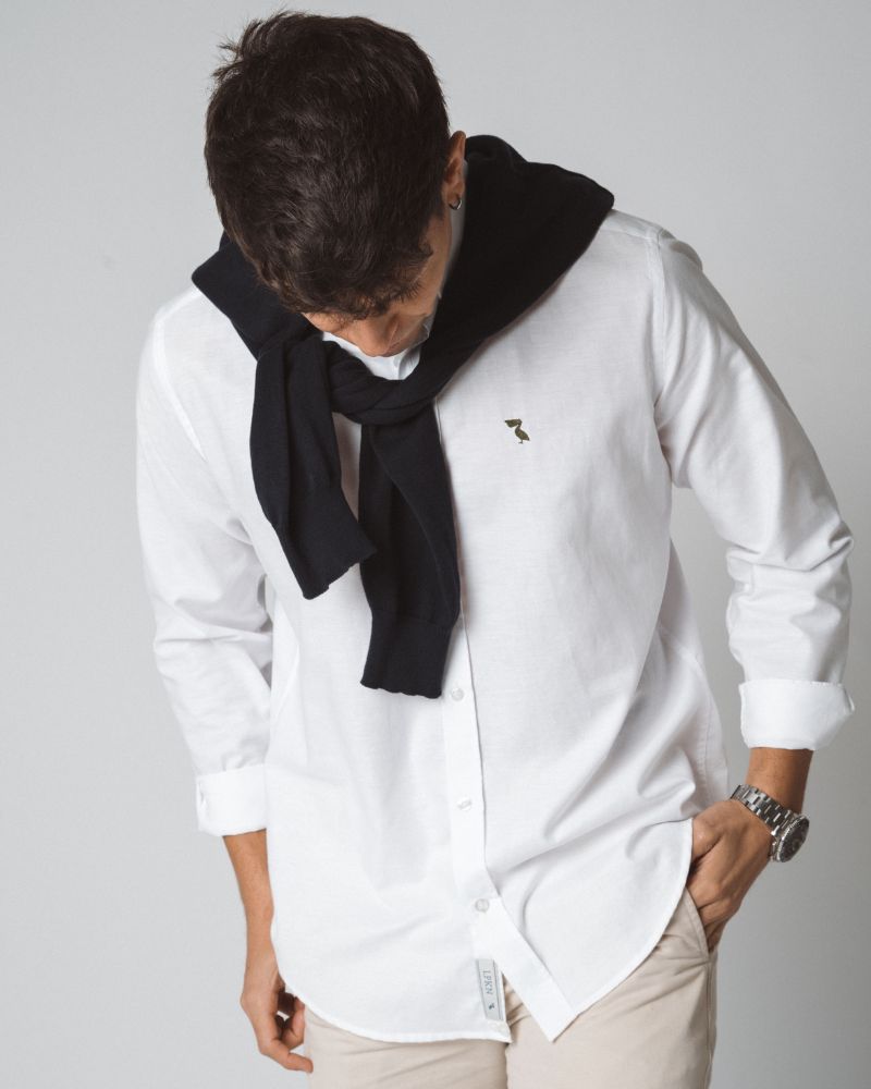 CAMISA BLANCA PELÍCANO CAQUI