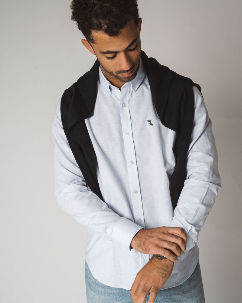 CAMISA OXFORD PELÍCANO VERDE INGLÉS