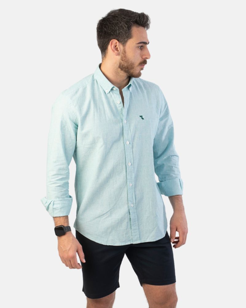 CAMISA DE LINO VERDE